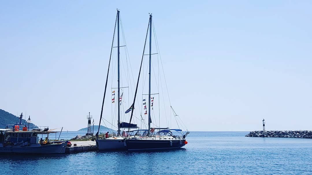Both Carpe Diem yachts moored side by side at the breakwater